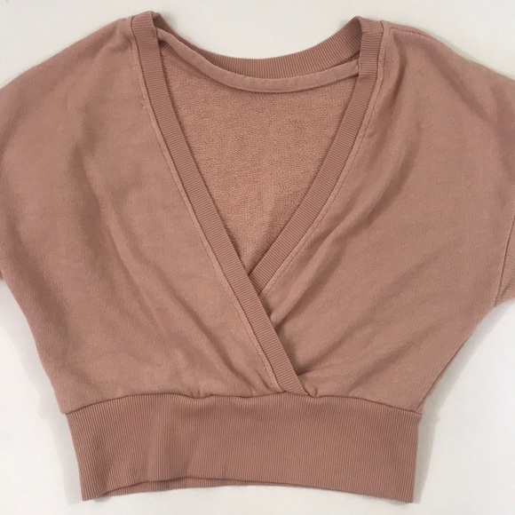 Cozy pink open back sweatshirt (made in Italy) - Picture 2 of 5